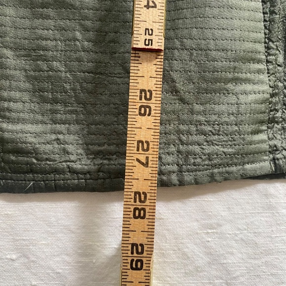 Eileen Fisher Open Front Quilted Silk Tussah Jacket Women's Sz 1X/XL Grey Green - Picture 8 of 15